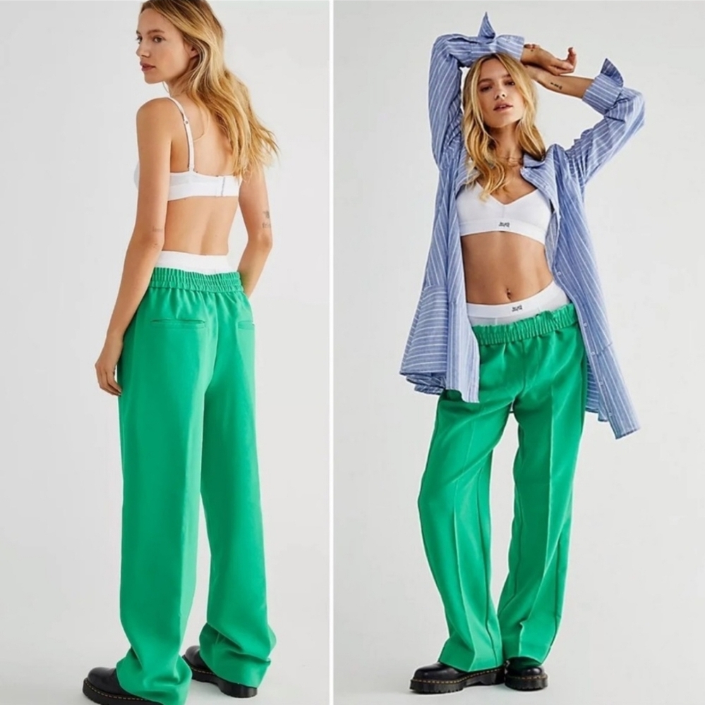 Free People Tribeca Track Trousers In Gone Gardening Size Small NWT